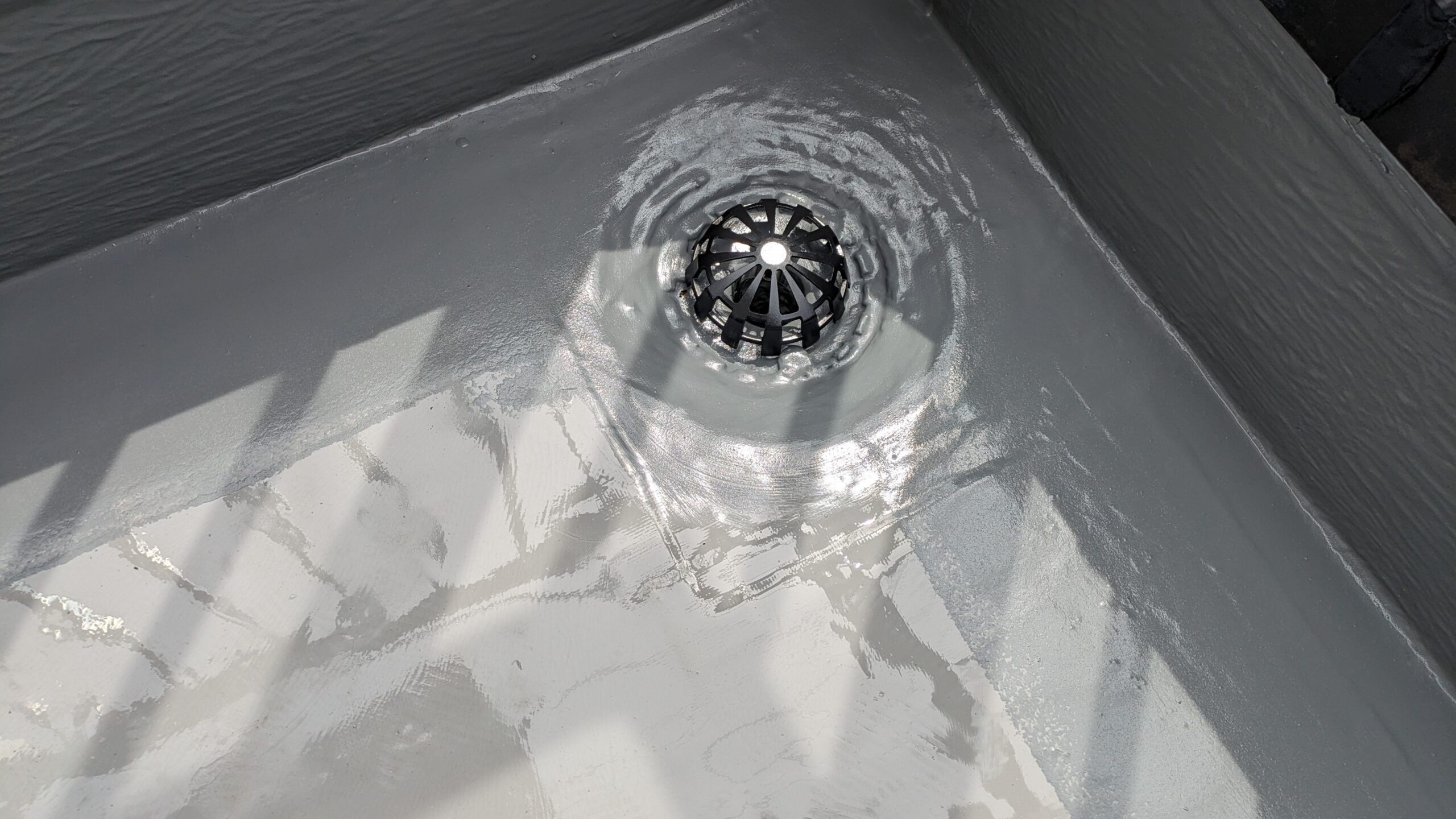 ドレン廻り防水施工後